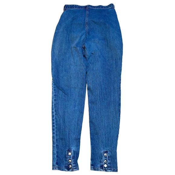 Vtg Gloria Vanderbilt 16 Long 1980s Ultra High Mom Jeans Ankle Buttons - Picture 4 of 6